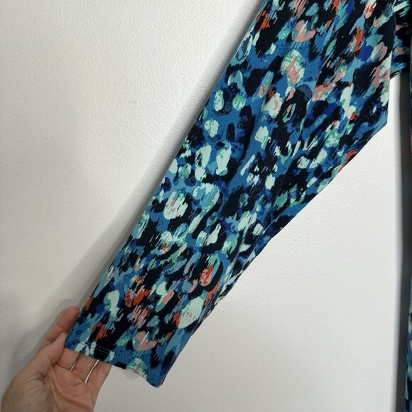 Soft Surroundings Brooke Maxi Dress Size 3X Blue Exotic Aqua Jersey - Picture 4 of 10